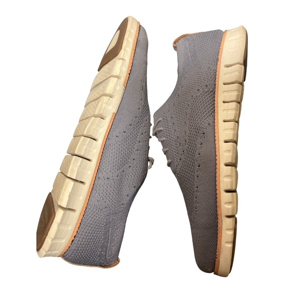 Cole Haan Zerogrand Stitchlite Wingtip Oxford Grey Knit Mens Shoes Size 11 1/2 - Picture 3 of 10